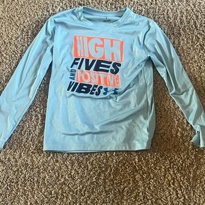 Under Armour Kids Light Blue Long Sleeve Tee